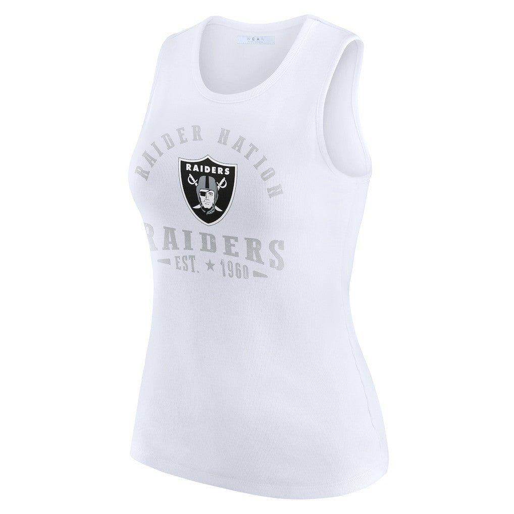 Las Vegas Raiders  WEAR by Erin Andrews Women's Ribbed Graphic Tank Top
