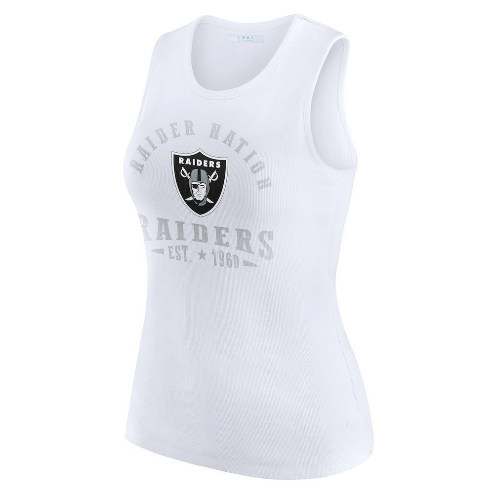 Las Vegas Raiders  WEAR by Erin Andrews Women's Ribbed Graphic Tank Top