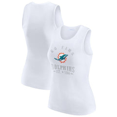 Miami Dolphins  WEAR by Erin Andrews Women's Ribbed Graphic Tank Top