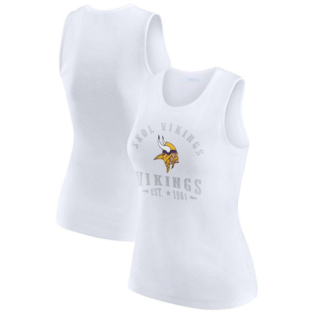 Minnesota Vikings  WEAR by Erin Andrews Women's Ribbed Graphic Tank Top
