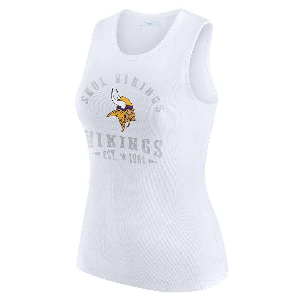 Minnesota Vikings  WEAR by Erin Andrews Women's Ribbed Graphic Tank Top