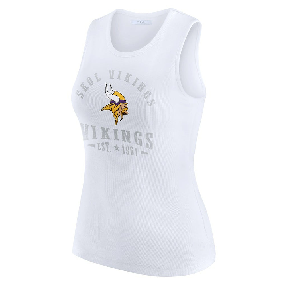 Minnesota Vikings  WEAR by Erin Andrews Women's Ribbed Graphic Tank Top