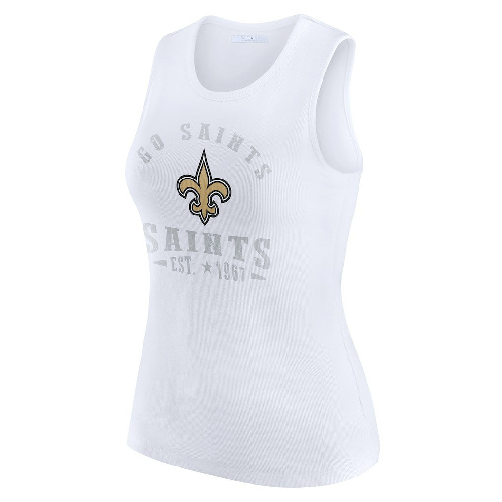 New Orleans Saints  WEAR by Erin Andrews Women's Ribbed Graphic Tank Top