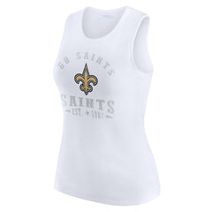 New Orleans Saints  WEAR by Erin Andrews Women's Ribbed Graphic Tank Top