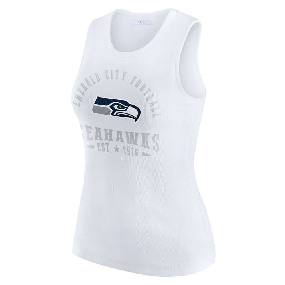 Seattle Seahawks  WEAR by Erin Andrews Women's Ribbed Graphic Tank Top
