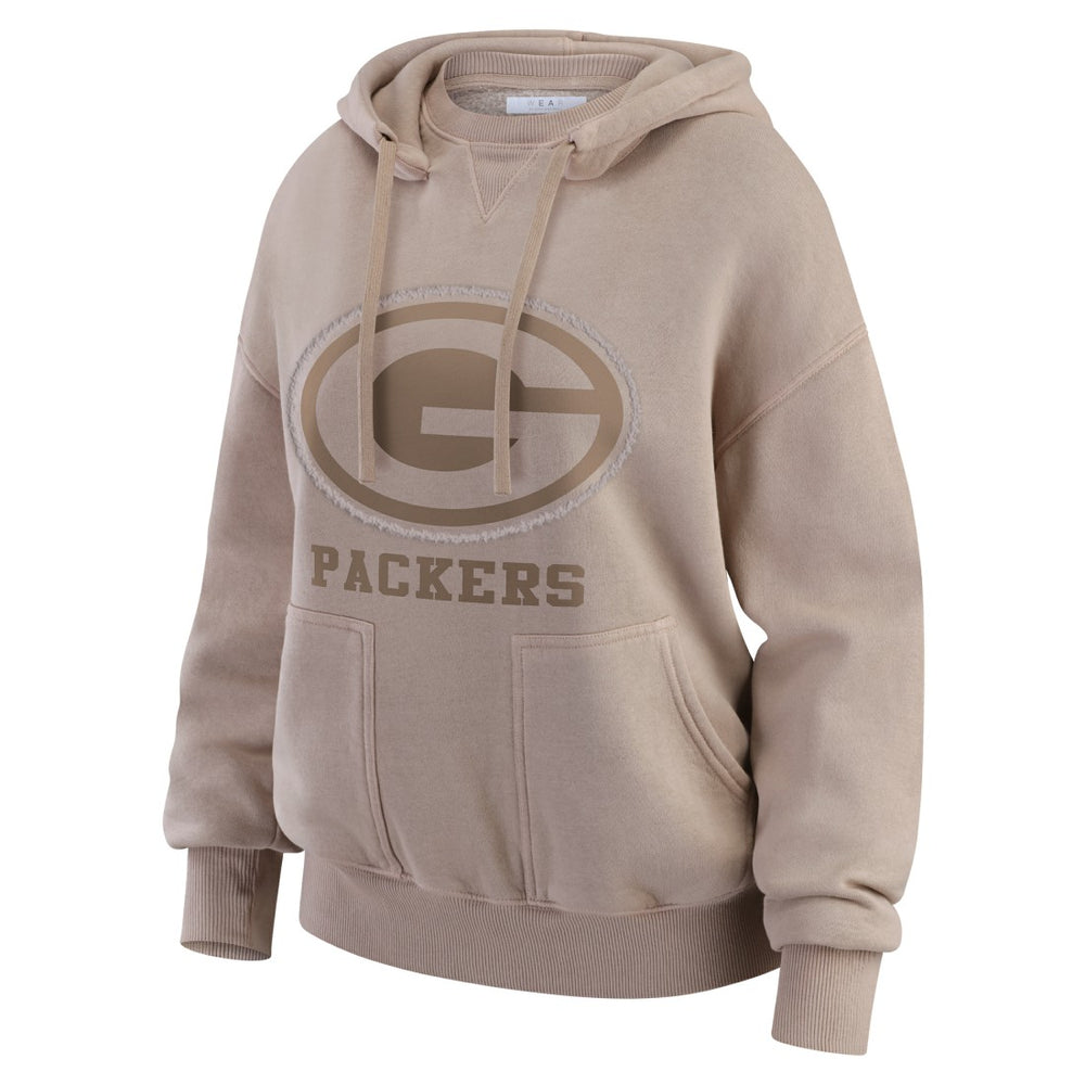 Green Bay Packers  WEAR by Erin Andrews Women's Washed Pullover Crewdie