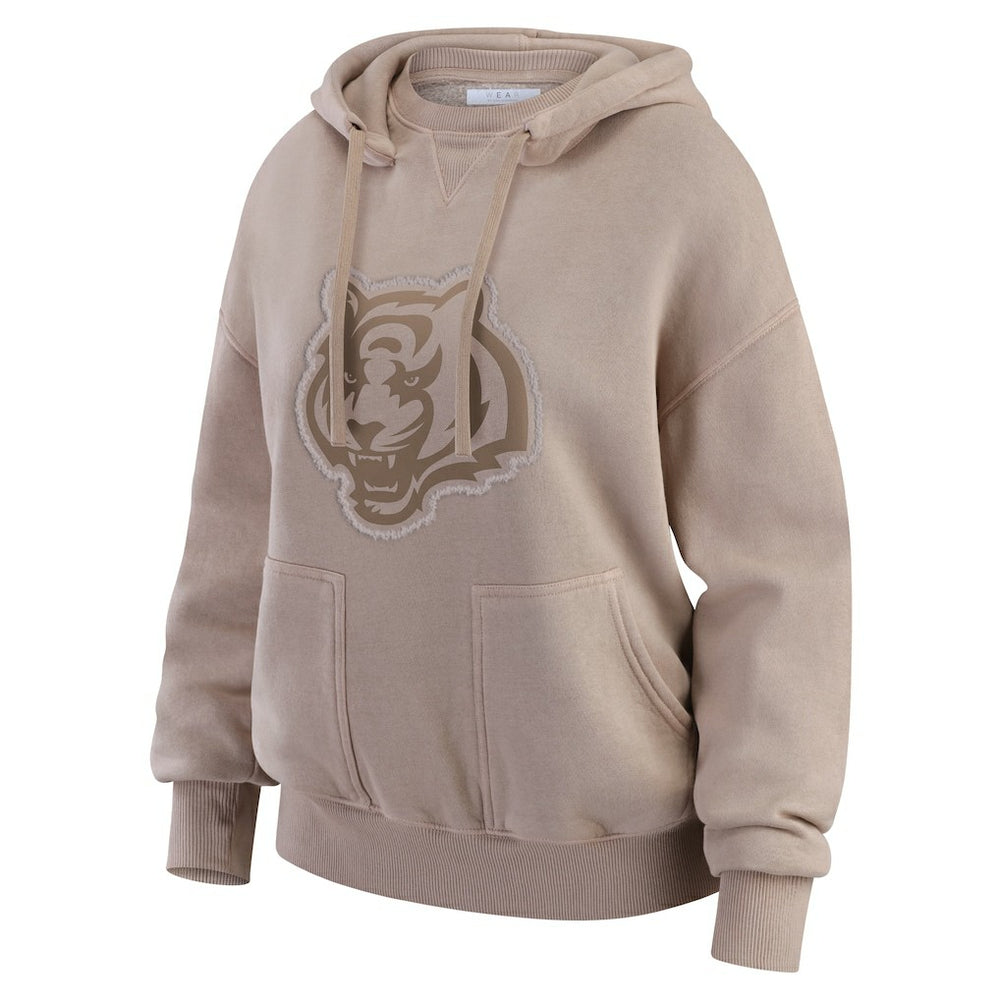 Cincinnati Bengals  WEAR by Erin Andrews Women's Washed Pullover Crewdie