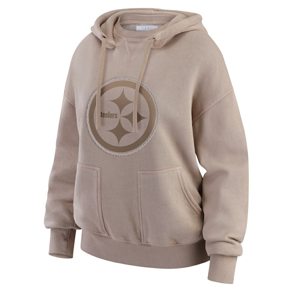Pittsburgh Steelers  WEAR by Erin Andrews Women's Washed Pullover Crewdie