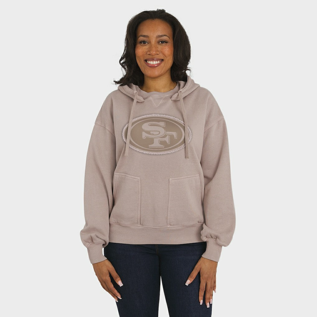 San Francisco 49ers  WEAR by Erin Andrews Women's Washed Pullover Crewdie