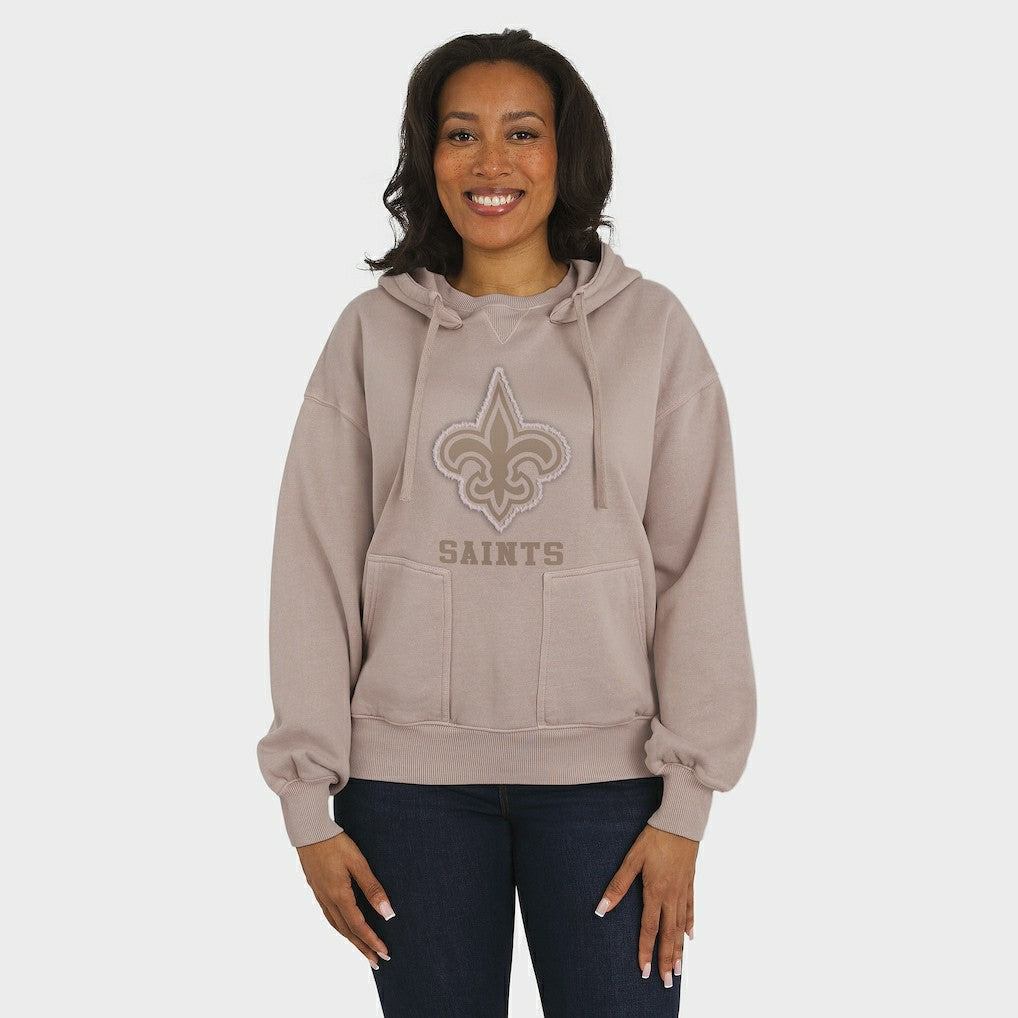 New Orleans Saints  WEAR by Erin Andrews Women's Washed Pullover Crewdie