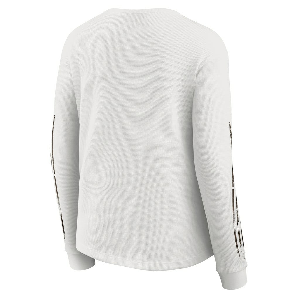 Cleveland Browns  WEAR by Erin Andrews Women's Graphic Waffle Long-Sleeve T-Shirt