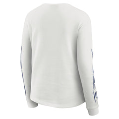 New York Giants  WEAR by Erin Andrews Women's Graphic Waffle Long-Sleeve T-Shirt