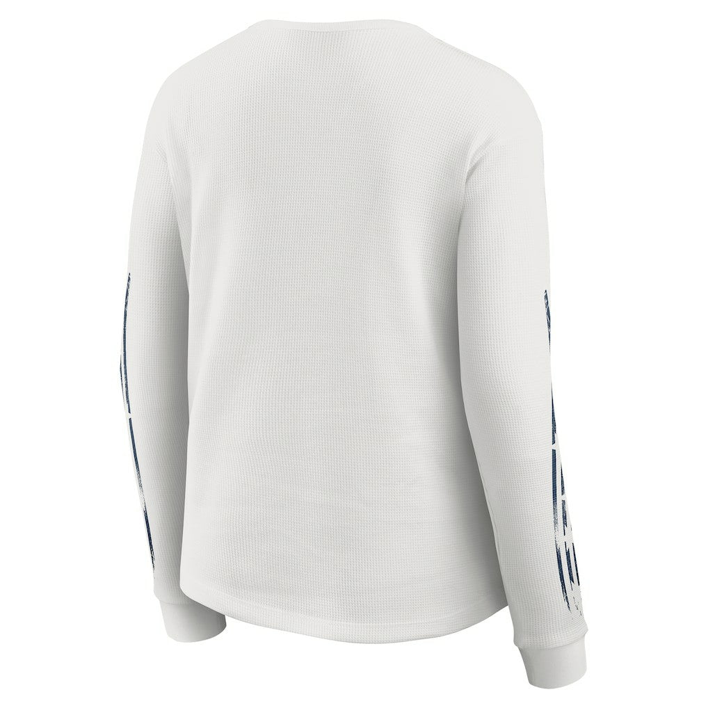 New England Patriots  WEAR by Erin Andrews Women's Graphic Waffle Long-Sleeve T-Shirt