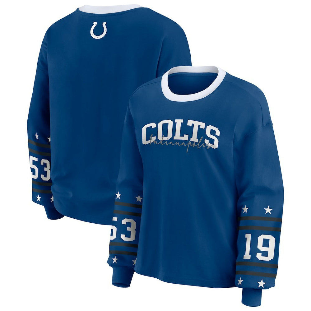 Indianapolis Colts  WEAR by Erin Andrews Women's Sport Long-Sleeve T-Shirt