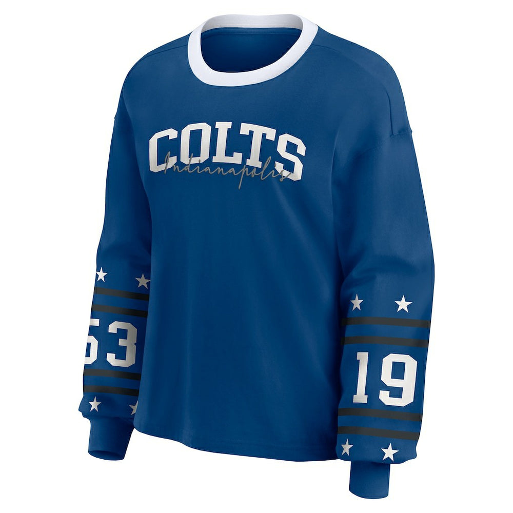 Indianapolis Colts  WEAR by Erin Andrews Women's Sport Long-Sleeve T-Shirt