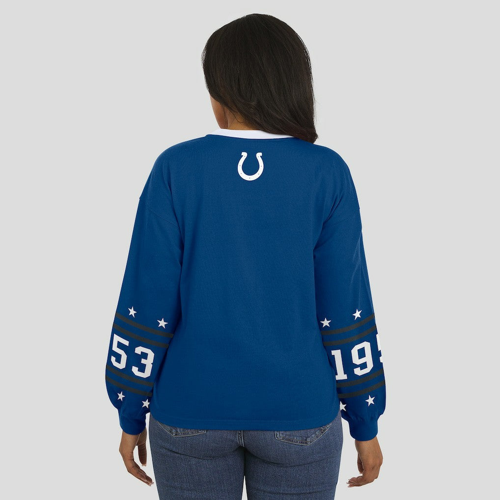 Indianapolis Colts  WEAR by Erin Andrews Women's Sport Long-Sleeve T-Shirt