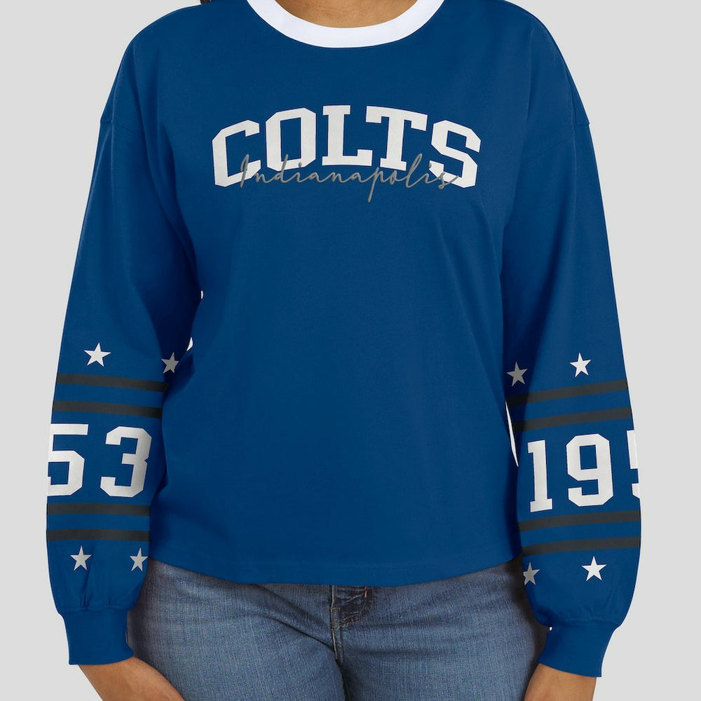 Indianapolis Colts  WEAR by Erin Andrews Women's Sport Long-Sleeve T-Shirt