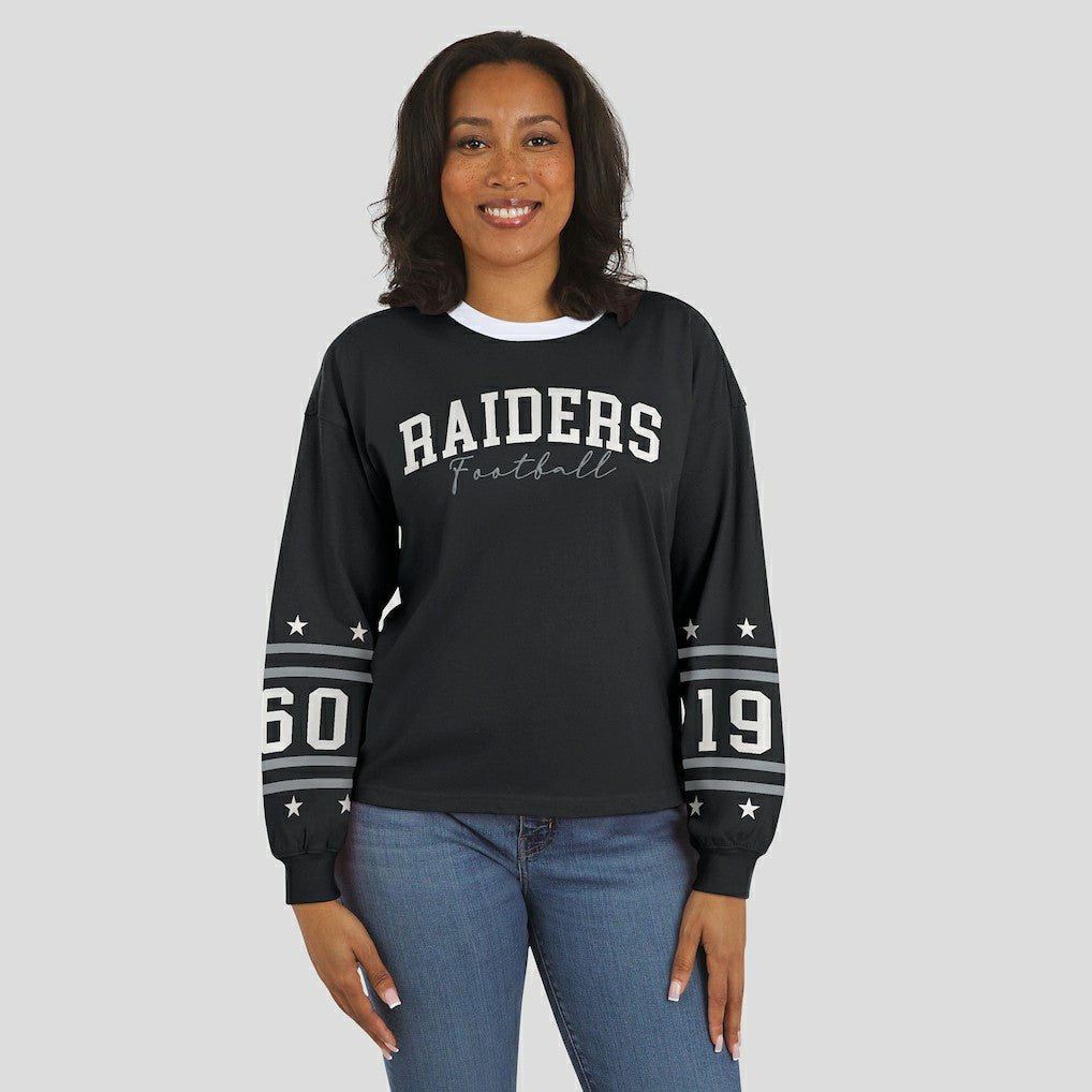 Las Vegas Raiders  WEAR by Erin Andrews Women's Sport Long-Sleeve T-Shirt