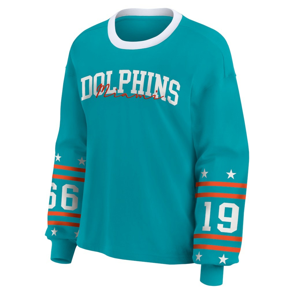 Miami Dolphins  WEAR by Erin Andrews Women's Sport Long-Sleeve T-Shirt