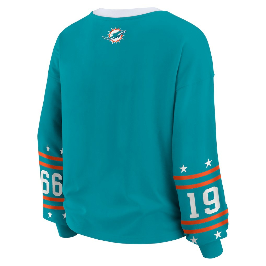 Miami Dolphins  WEAR by Erin Andrews Women's Sport Long-Sleeve T-Shirt