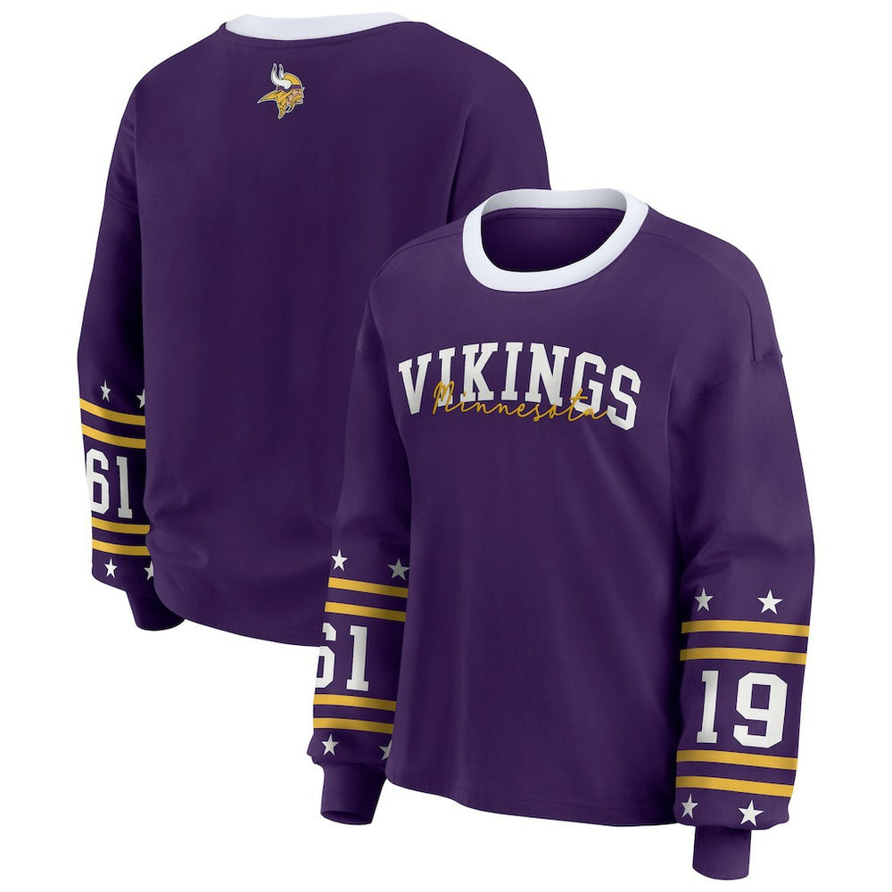 Minnesota Vikings  WEAR by Erin Andrews Women's Sport Long-Sleeve T-Shirt