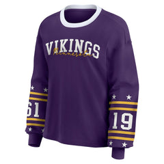 Minnesota Vikings  WEAR by Erin Andrews Women's Sport Long-Sleeve T-Shirt