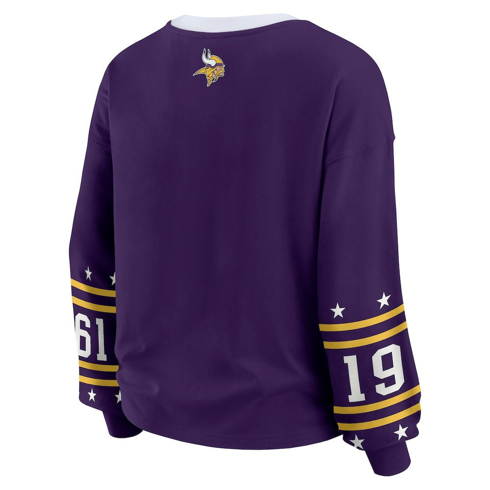 Minnesota Vikings  WEAR by Erin Andrews Women's Sport Long-Sleeve T-Shirt