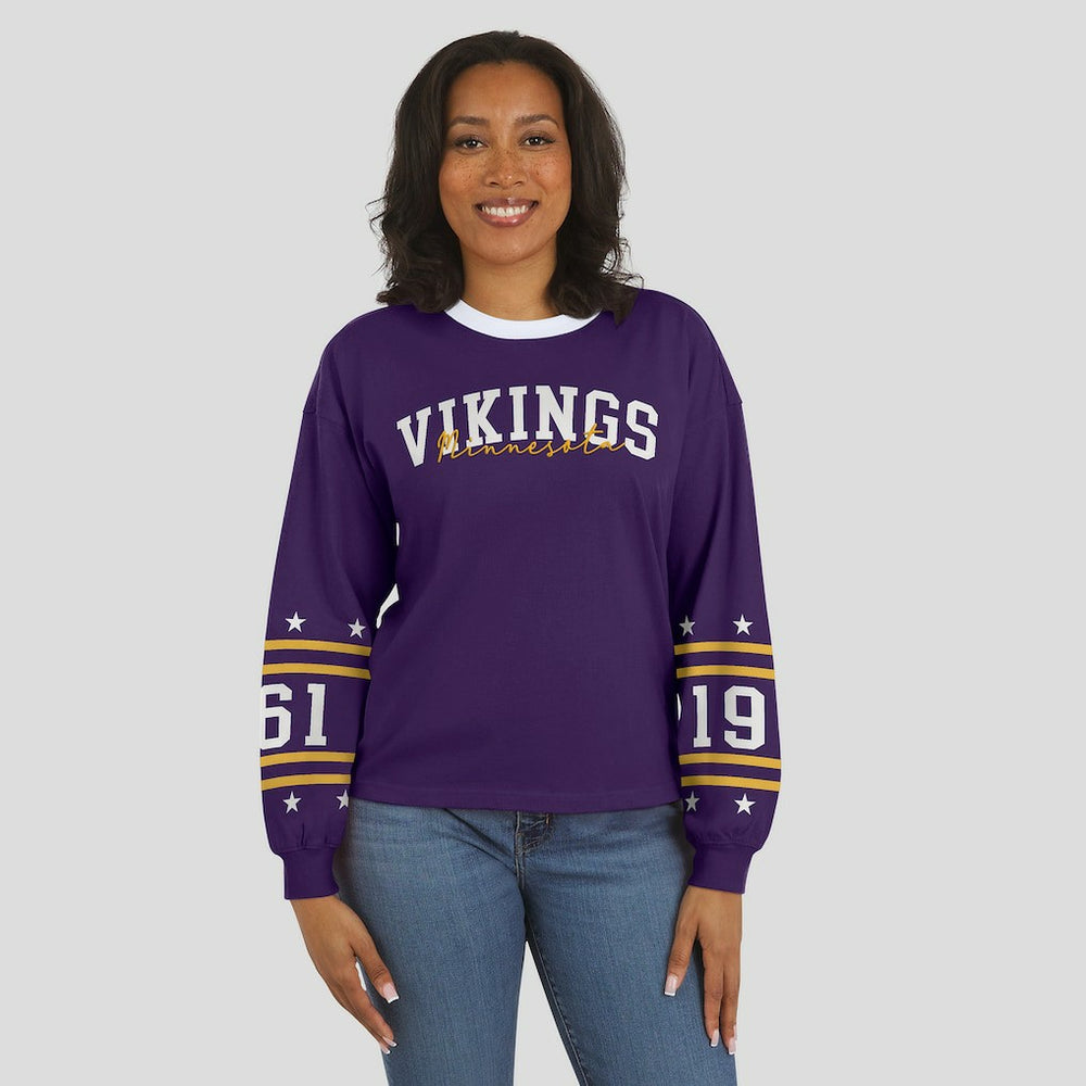 Minnesota Vikings  WEAR by Erin Andrews Women's Sport Long-Sleeve T-Shirt