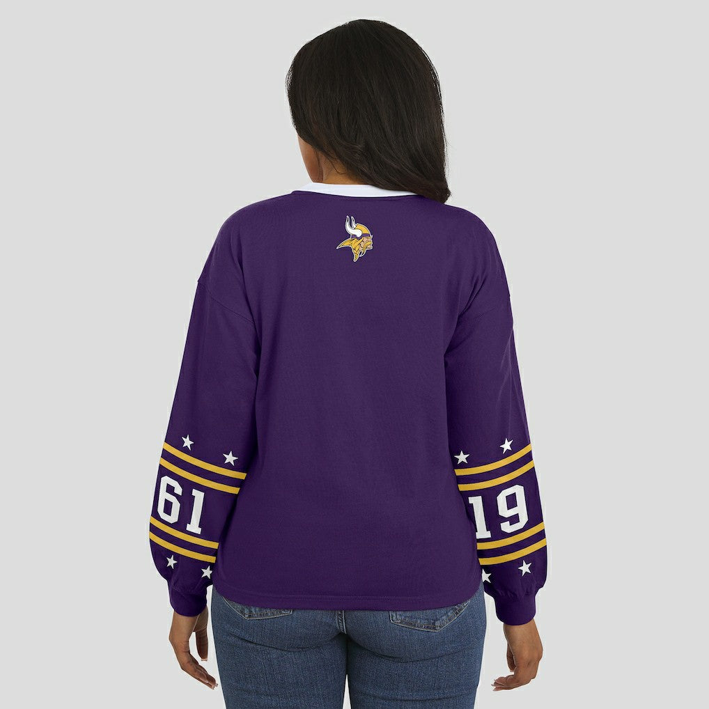 Minnesota Vikings  WEAR by Erin Andrews Women's Sport Long-Sleeve T-Shirt
