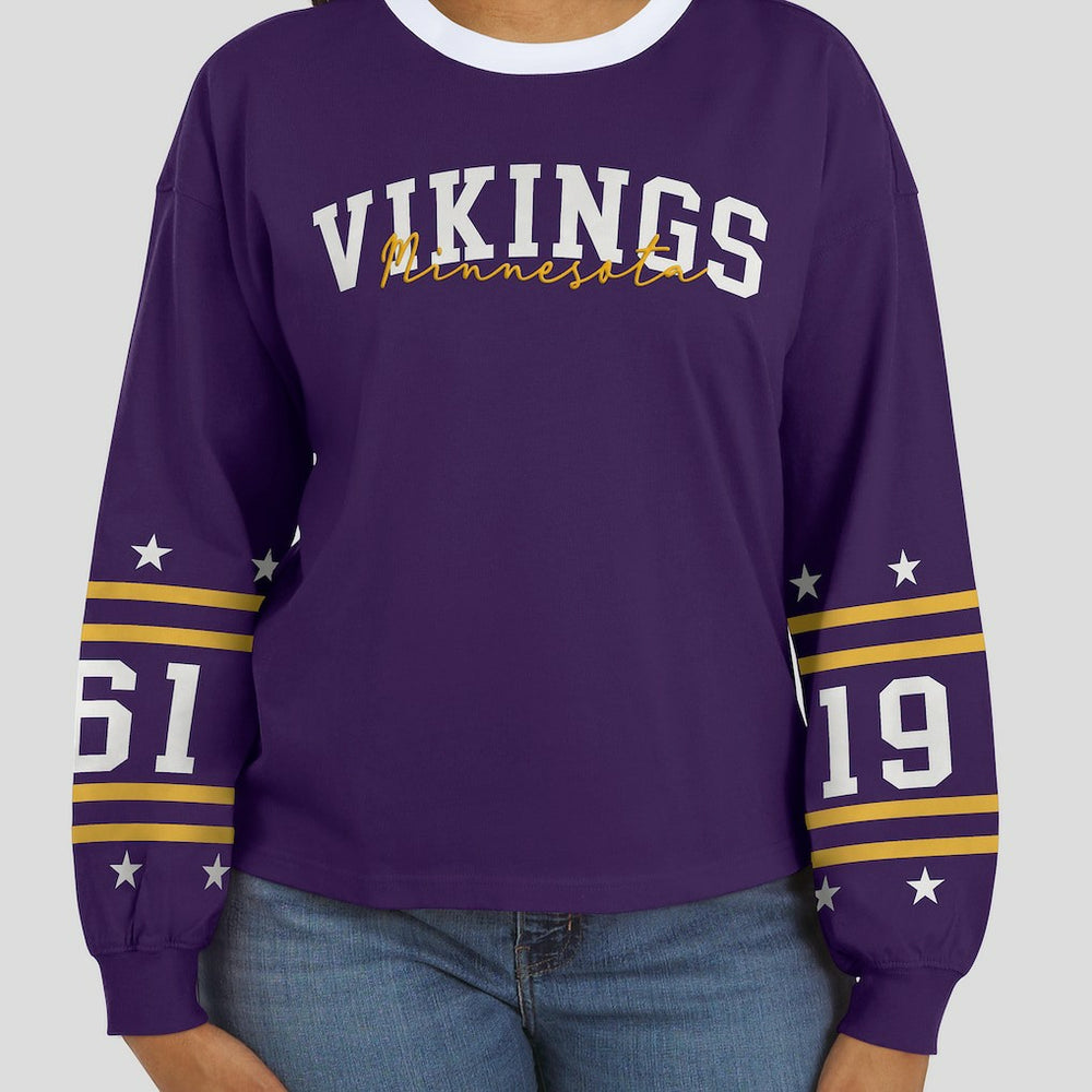 Minnesota Vikings  WEAR by Erin Andrews Women's Sport Long-Sleeve T-Shirt