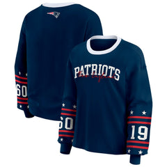 New England Patriots  WEAR by Erin Andrews Women's Sport Long-Sleeve T-Shirt