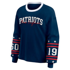 New England Patriots  WEAR by Erin Andrews Women's Sport Long-Sleeve T-Shirt