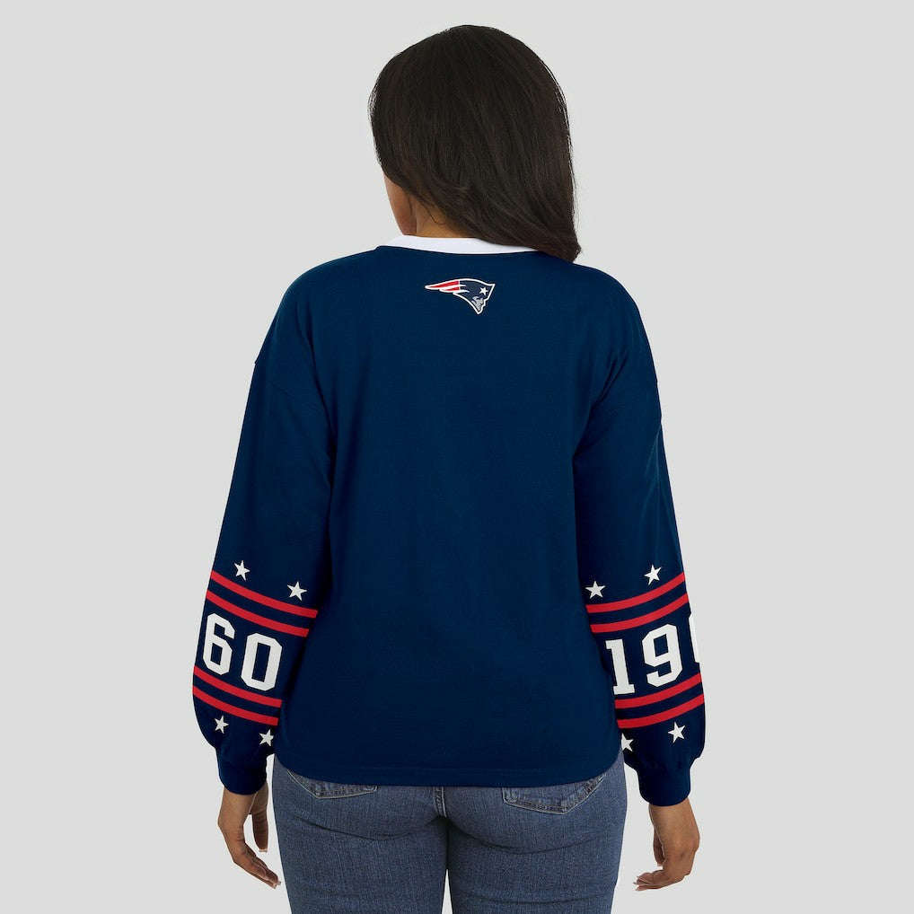 New England Patriots  WEAR by Erin Andrews Women's Sport Long-Sleeve T-Shirt