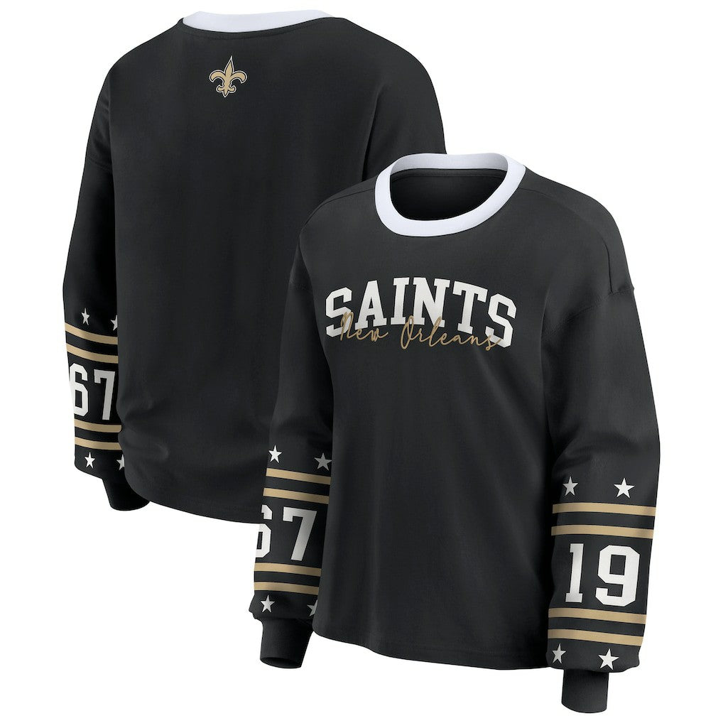 New Orleans Saints  WEAR by Erin Andrews Women's Sport Long-Sleeve T-Shirt