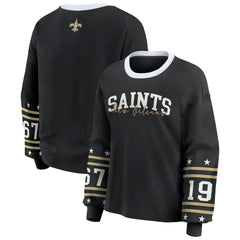 New Orleans Saints  WEAR by Erin Andrews Women's Sport Long-Sleeve T-Shirt