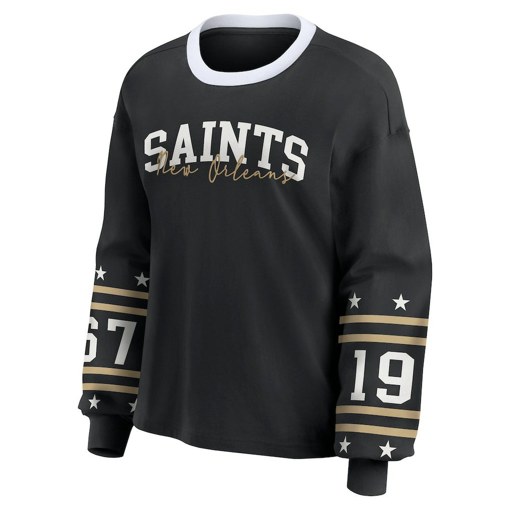 New Orleans Saints  WEAR by Erin Andrews Women's Sport Long-Sleeve T-Shirt
