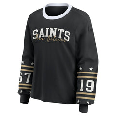 New Orleans Saints  WEAR by Erin Andrews Women's Sport Long-Sleeve T-Shirt