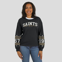 New Orleans Saints  WEAR by Erin Andrews Women's Sport Long-Sleeve T-Shirt
