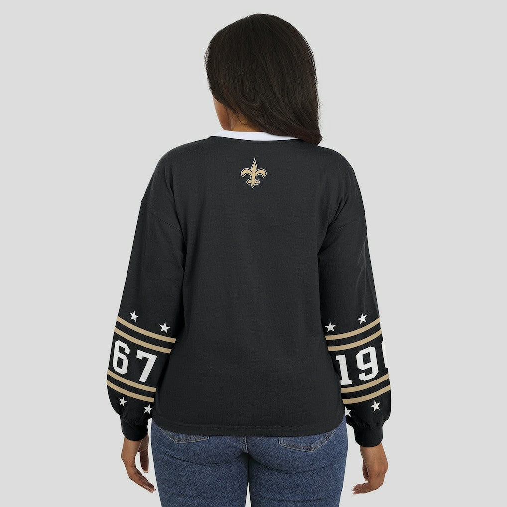 New Orleans Saints  WEAR by Erin Andrews Women's Sport Long-Sleeve T-Shirt