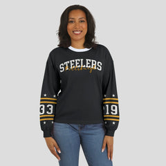 Pittsburgh Steelers  WEAR by Erin Andrews Women's Sport Long-Sleeve T-Shirt