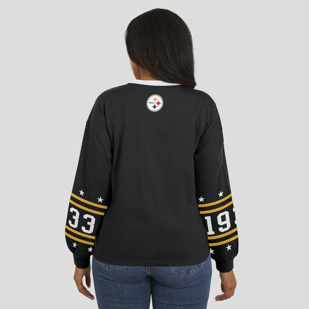 Pittsburgh Steelers  WEAR by Erin Andrews Women's Sport Long-Sleeve T-Shirt