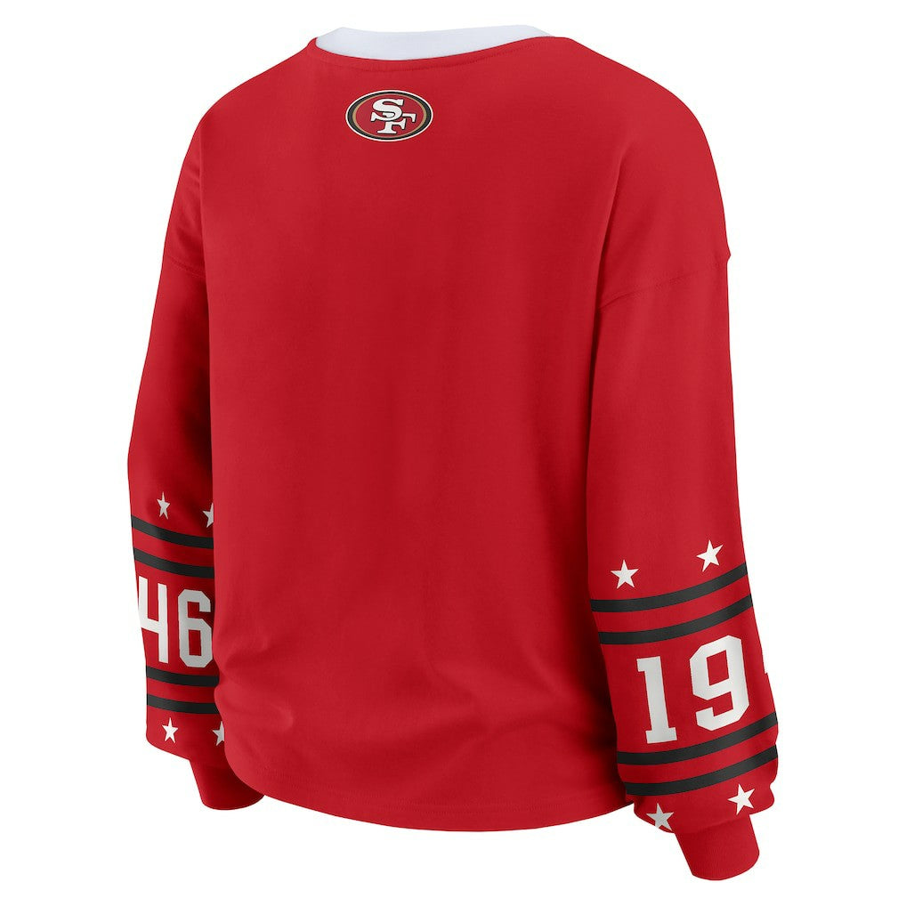 San Francisco 49ers  WEAR by Erin Andrews Women's Sport Long-Sleeve T-Shirt