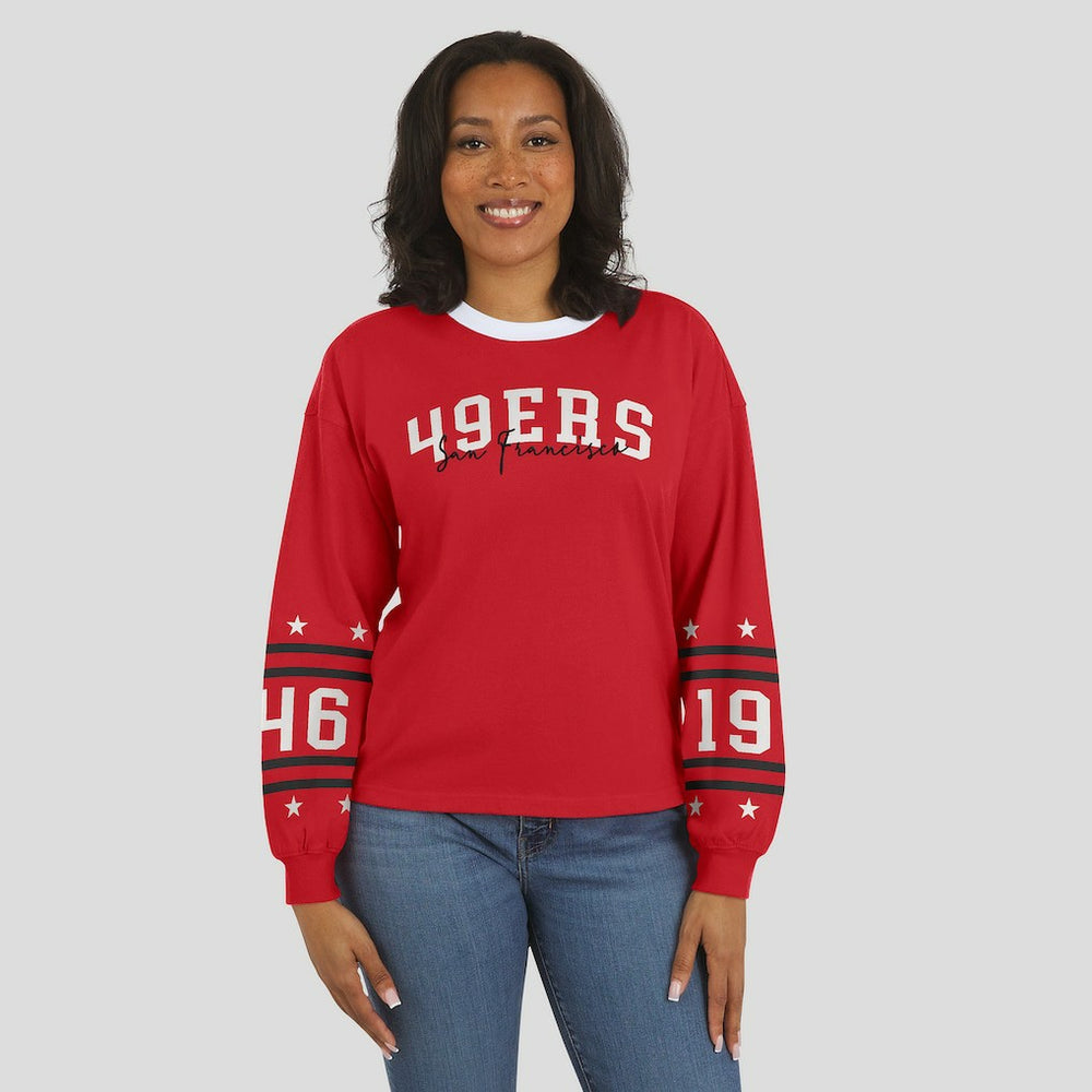 San Francisco 49ers  WEAR by Erin Andrews Women's Sport Long-Sleeve T-Shirt