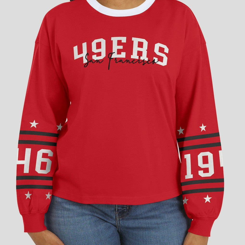 San Francisco 49ers  WEAR by Erin Andrews Women's Sport Long-Sleeve T-Shirt