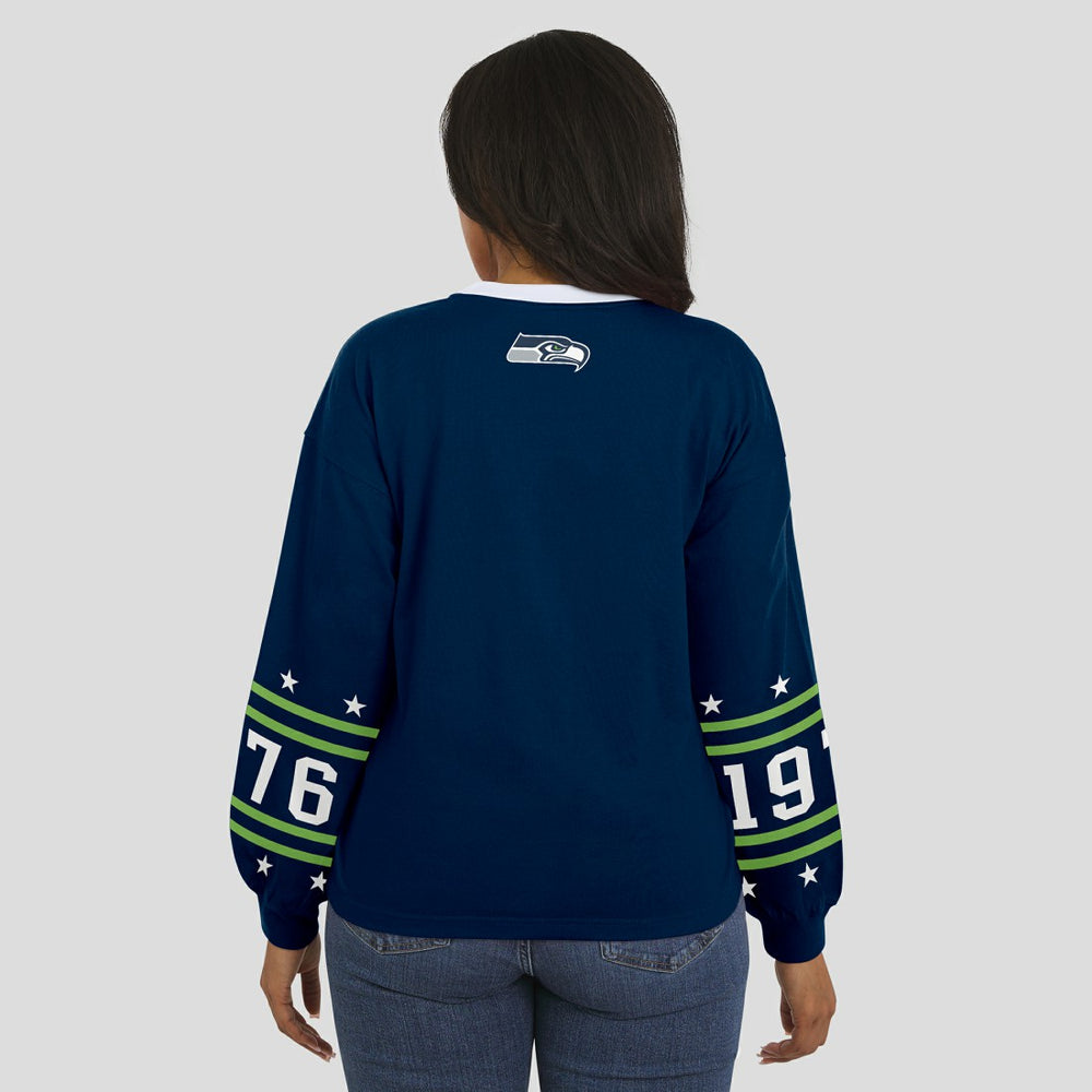 Seattle Seahawks  WEAR by Erin Andrews Women's Sport Long-Sleeve T-Shirt