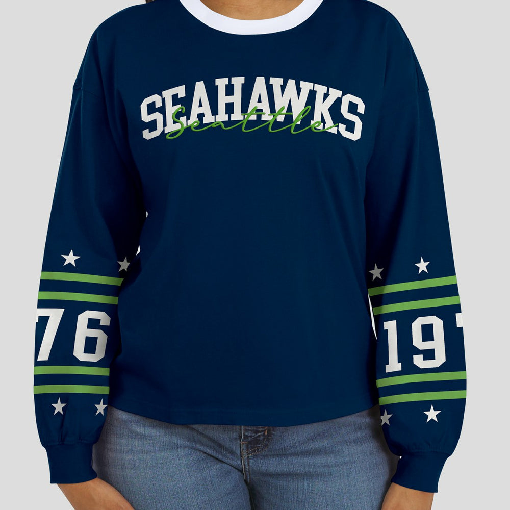 Seattle Seahawks  WEAR by Erin Andrews Women's Sport Long-Sleeve T-Shirt