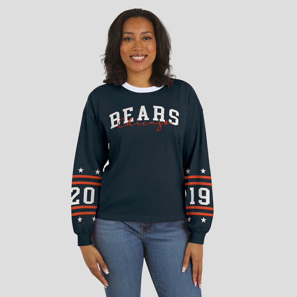 Chicago Bears  WEAR by Erin Andrews Women's Sport Long-Sleeve T-Shirt