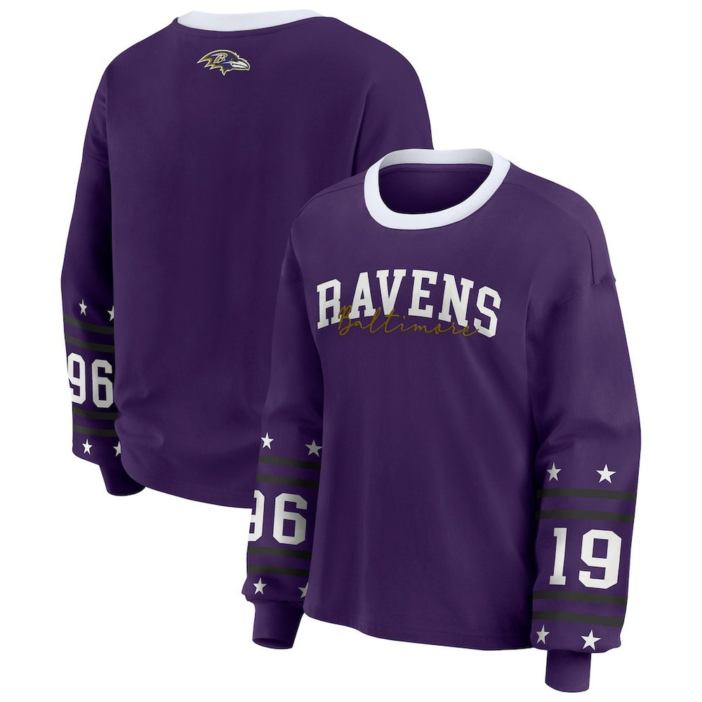 Baltimore Ravens  WEAR by Erin Andrews Women's Sport Long-Sleeve T-Shirt