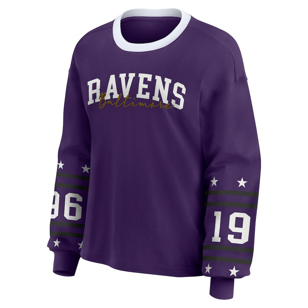 Baltimore Ravens  WEAR by Erin Andrews Women's Sport Long-Sleeve T-Shirt