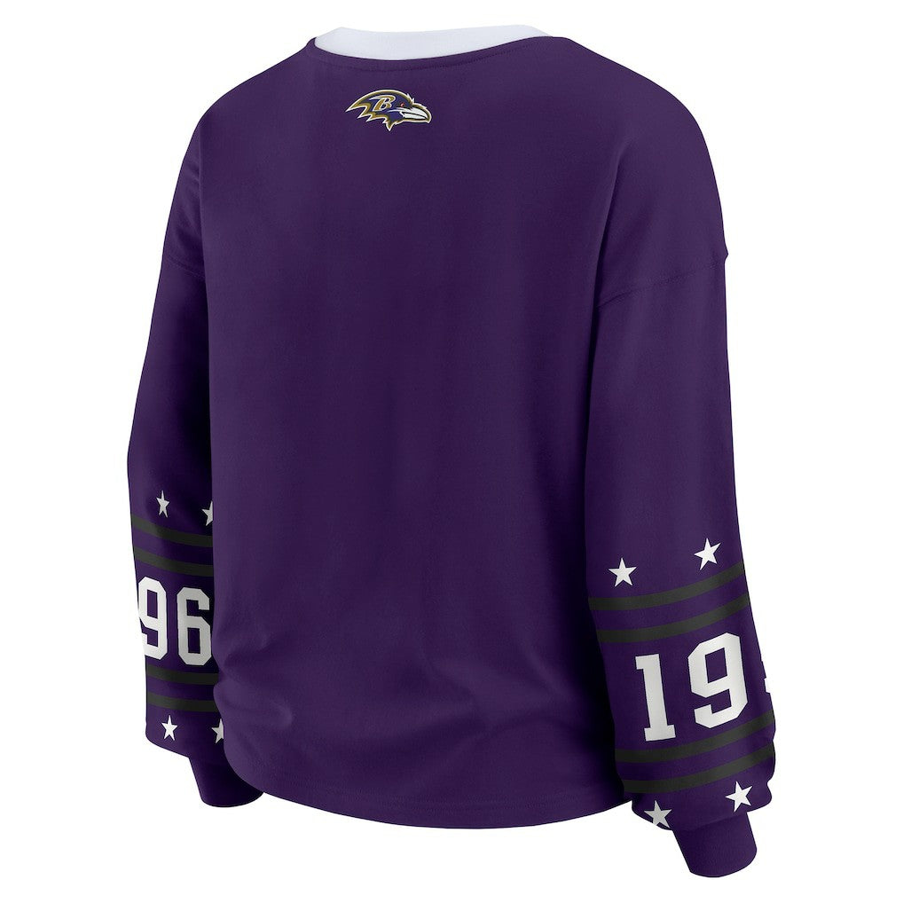 Baltimore Ravens  WEAR by Erin Andrews Women's Sport Long-Sleeve T-Shirt